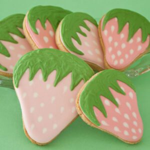 Strawberry shaped cookies