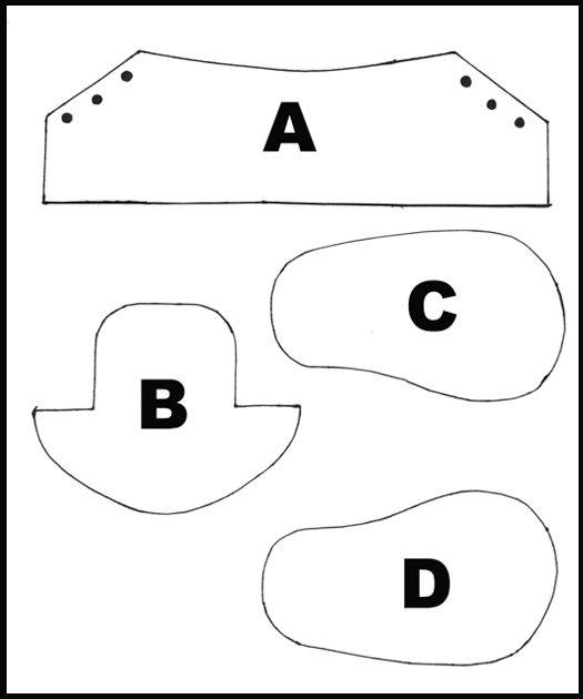 Printable Felt Baby Shoe Template