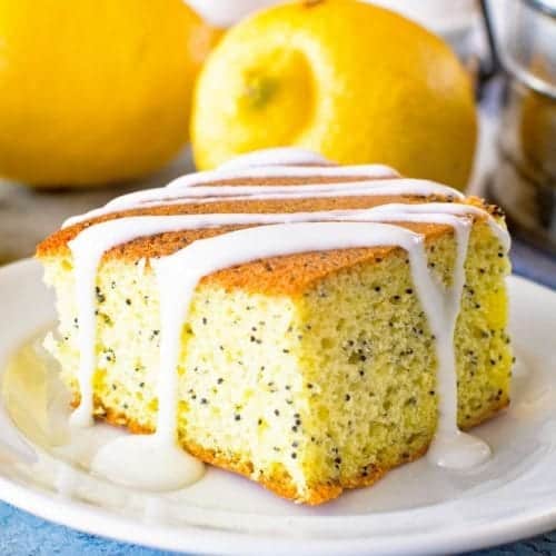 lemon poppy seed cake light glaze